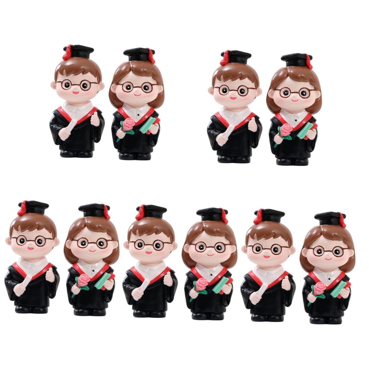 Ciieeo 10pièces Figurines De Résine Décorations De Table pour De Adornements De Bureau Fête