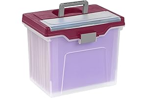 Office Depot Brand Large Mobile File Box with Handle