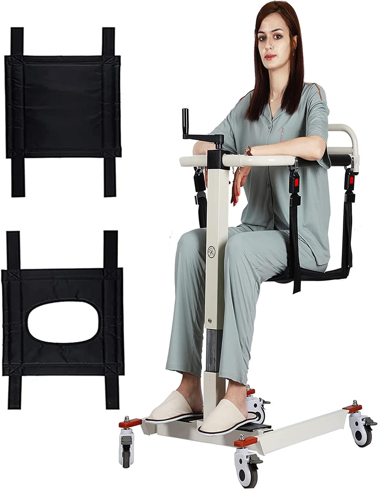 Patient Lift Transfer Chair for Home, Patient Lift Wheelchair Transfer Lift Chair for Car, Wheelchair Lifts for Home Disabled and Elderly Nursing, Height/Width Adjust