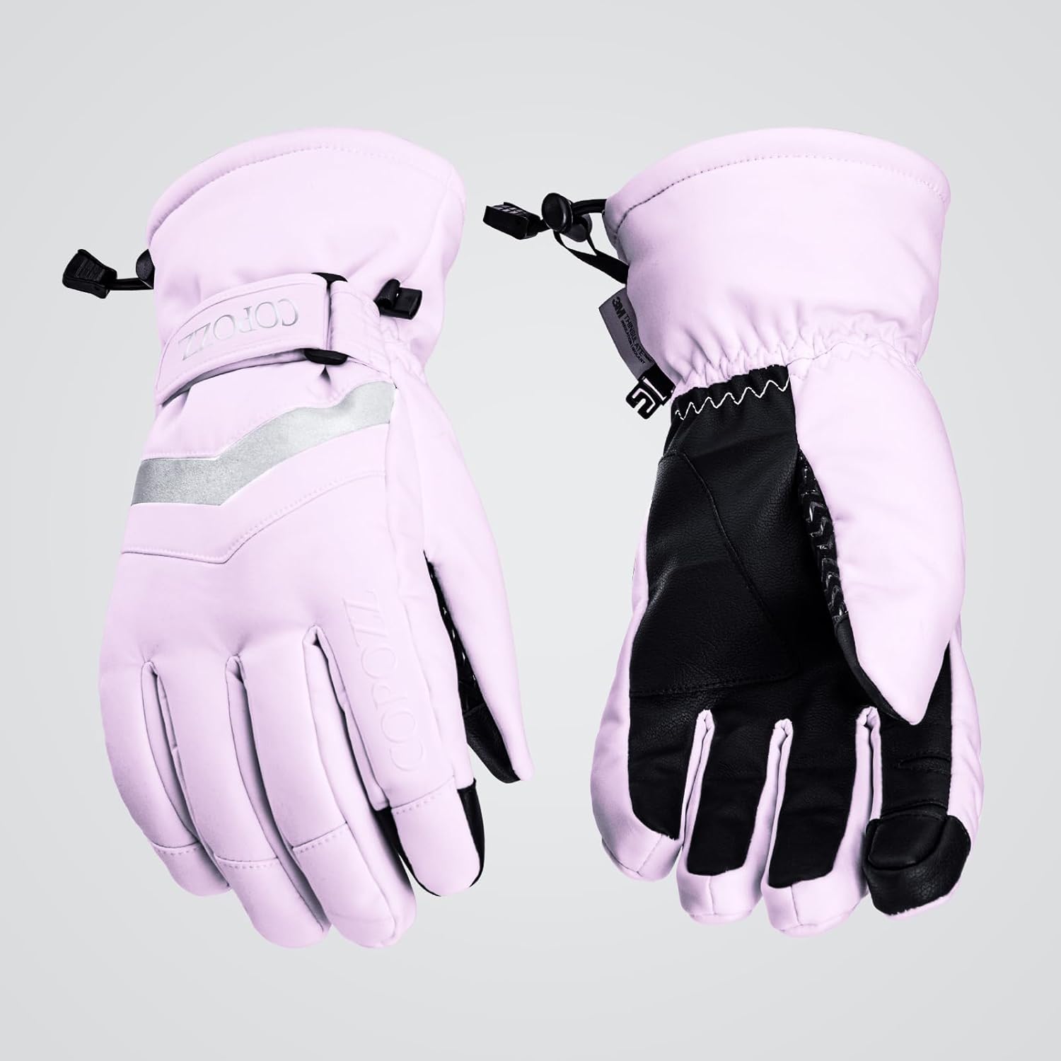 COPOZZ 2024 Upgrade Ski Gloves for Men Women, 3M Thinsulate G80 Lined Snow Gloves,Touchscreen Winter Gloves for Snowboarding