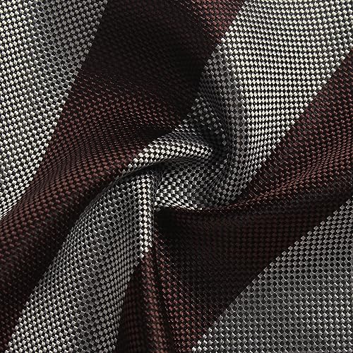 Image of Striped Plaid Polka Dot Mens Tie Formal Necktie Pocket Squares Ties Clips Cufflinks Classic for Men Set