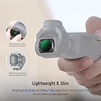 Vista 7 de NEEWER Juego de Filtro ND Magnético Compatible con DJI Osmo Pocket 3 Combo de Accesorios para Creadores, ND Variable ND2-32 de Neblina Negra