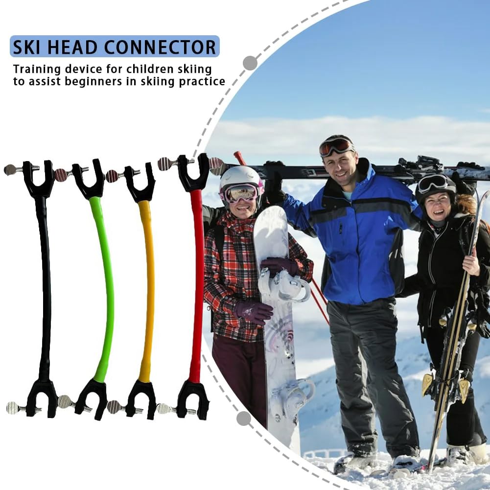 Connettore per Punta da Sci per Bambini Connettore Punta Sci Connettore per Punta da Sci Portatile Aiuto per L'Allenamento di Sci per Snowboard per Bambini, Principianti