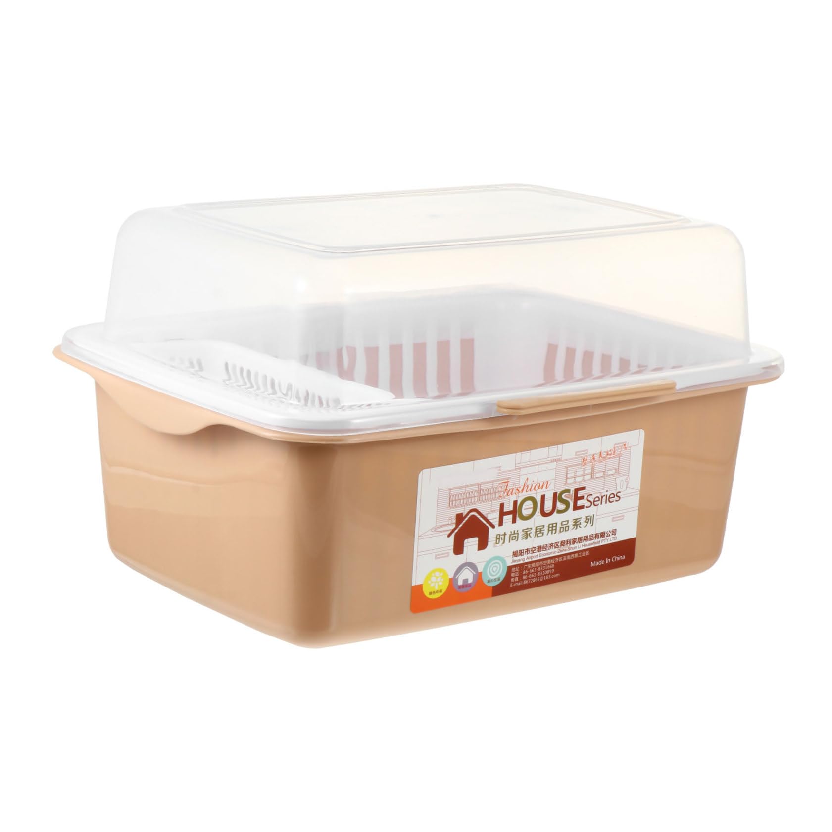 Hemoton Estante de drenaje de cocina, escurridor de platos, escurridor de platos, estante de secado de cuencos, soporte para palillos, organizador de platos, soporte de vajilla con cubierta de tapa
