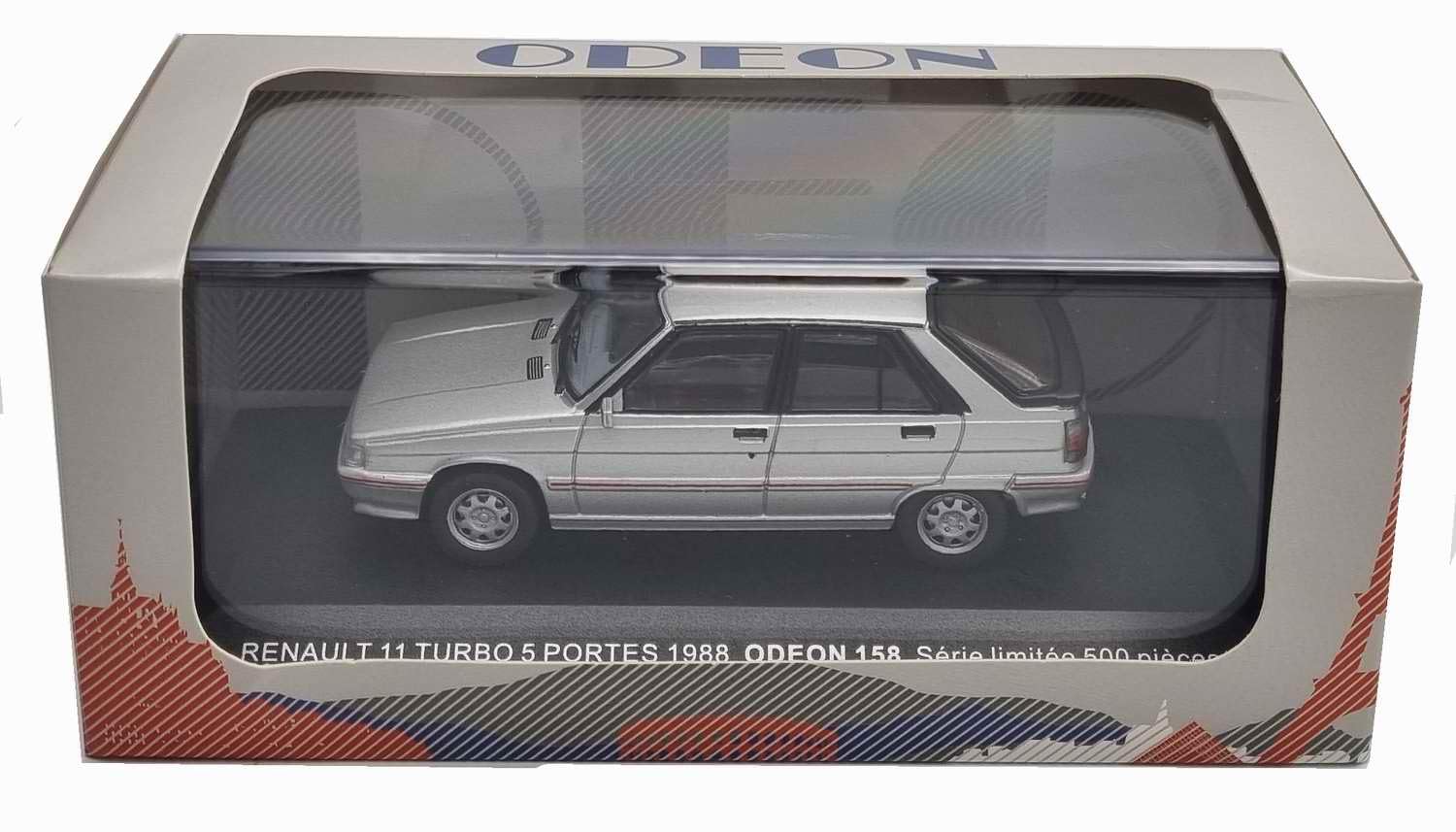 Miniature ODEON Renault 11 Turbo Rouge 1988 – Échelle 1/43 – Collection