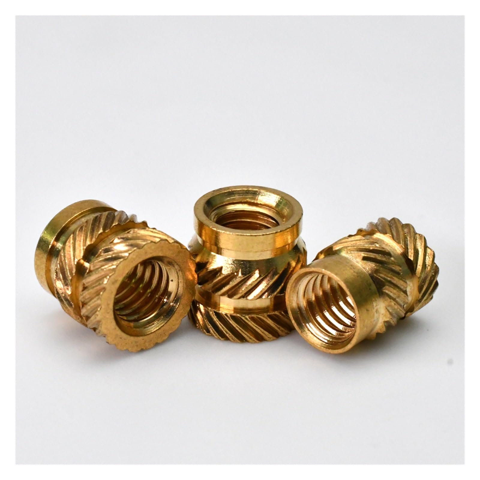 Insertos térmicos roscados, Insertos de rosca termofijados latón for impresión 3D, moleteados, dorados, varios tamaños, paquete 200(M6x5x8)