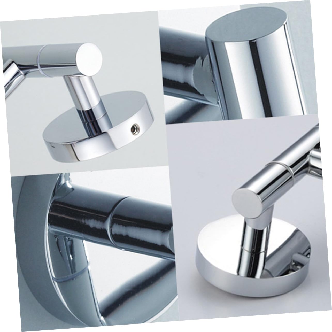 Portasciugamani Girevole in Acciaio Inox, 1 Pezzo, Argento | Resistente alla Ruggine, Salvaspazio, per Bagno e Cucina, Design Semplice Lega di Zinco