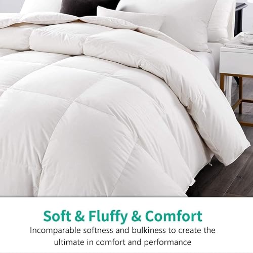 APSMILE Lightweight Down Feather Fibers Comforter Oversized King - Thumbnail 2