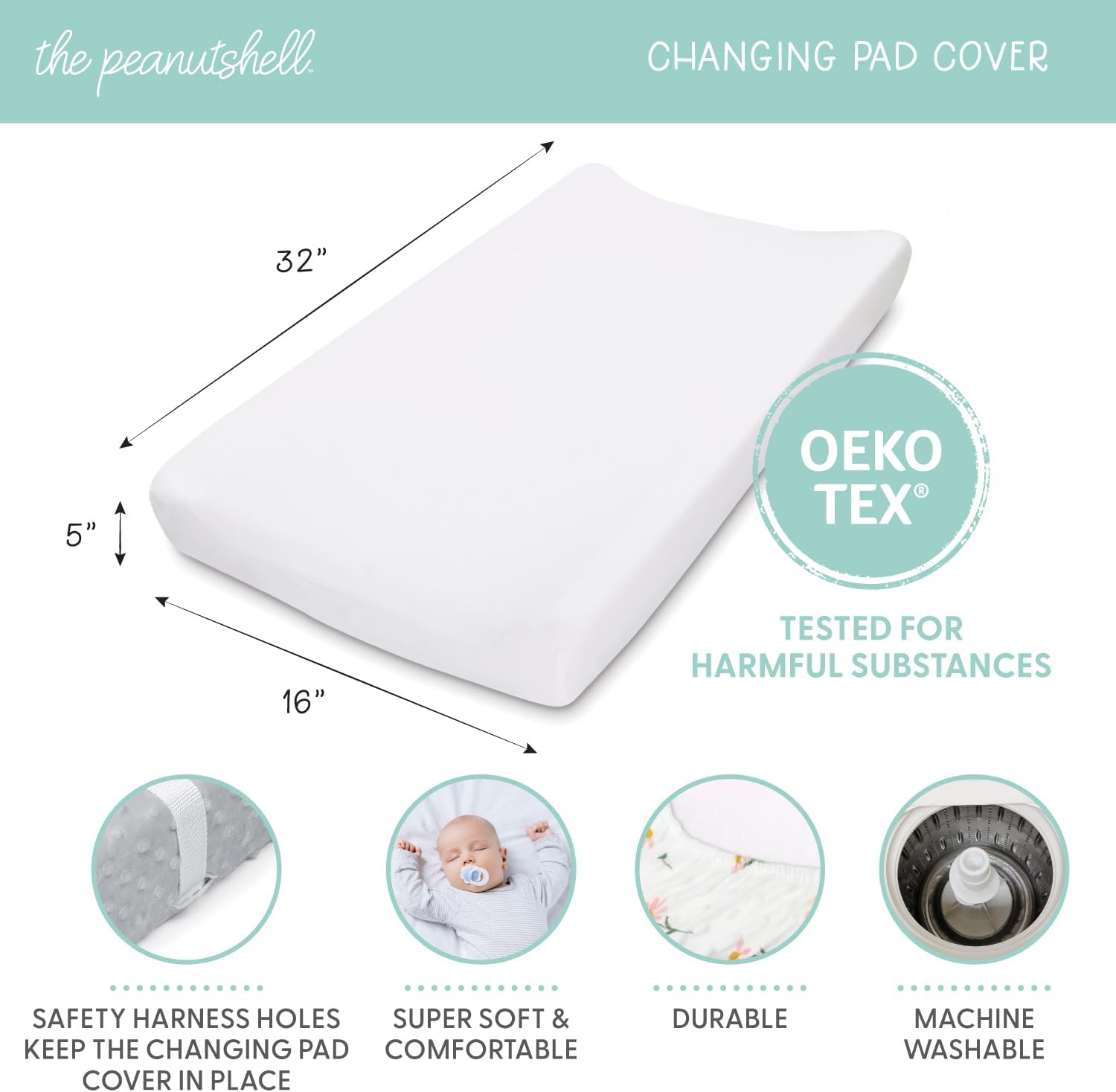 The Peanutshell Baby Changing Pad Covers Boy, Minky Changing Table Sheets, Dinosaur Nursery Decor, Sage Green Baby Items