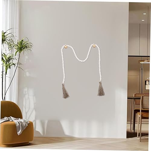 Miniatura 7 de IMIKEYA Cuentas de madera guirnalda de cuentas de madera de granja para decoración de bandejas escalonadas