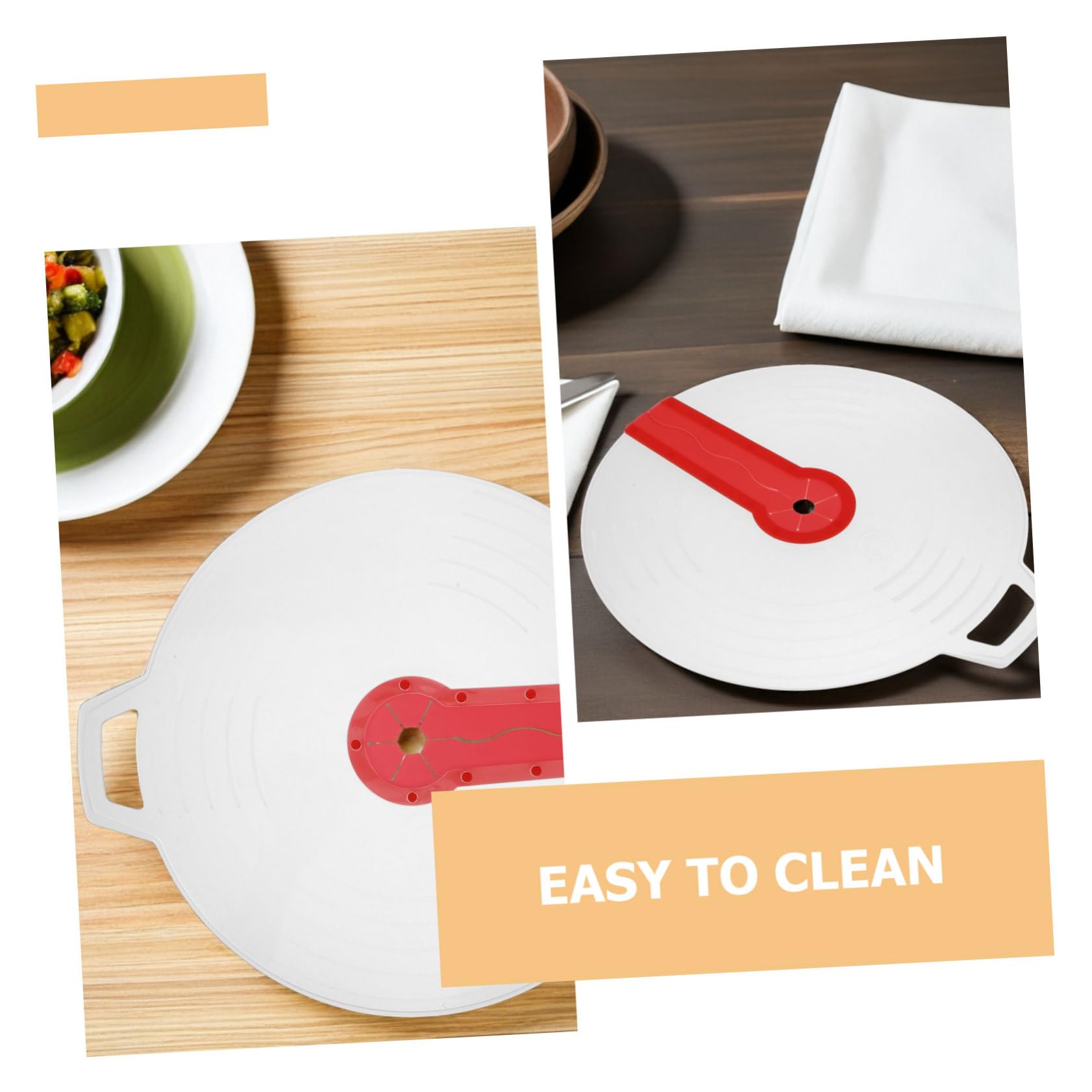4 Pezzi Coperchio Antispruzzo per Ciotola da Montare Uova e Panna Rosso Protezione Leggera e Facile da Installare per Mixer Manuale e Ciotole Standard