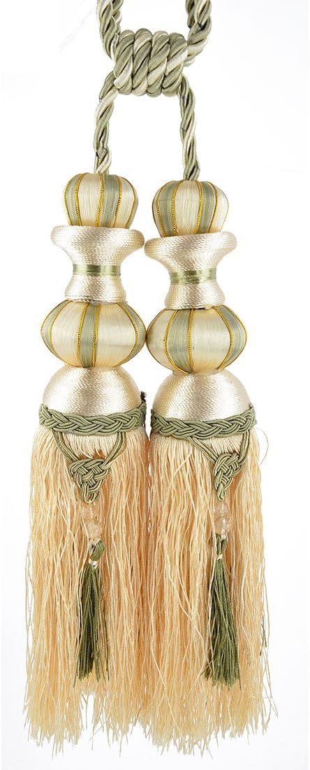 Nylon Room Weaving Ball Decor Window Drapery Tiebacks Rope Holdbacks Curtain Tassel Pair Green (id: 26c b19 439 450 bcf