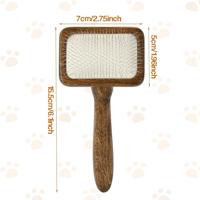 Foto 7 de 7 de Cepillo para Perros y Gatos, Carda para Mascotas con Púas de Acero Inoxidable, Quita Pelo Suelto