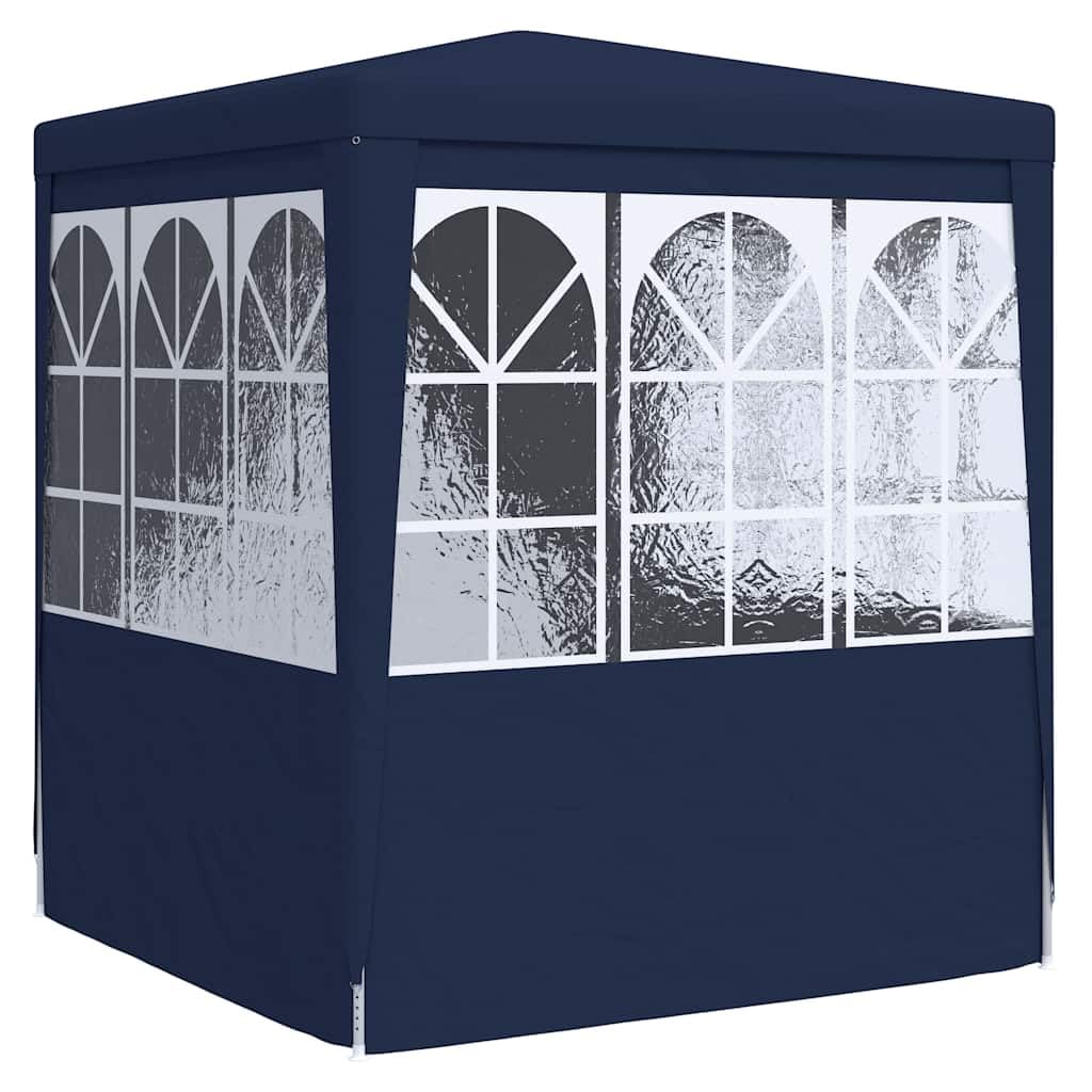 Namiot imprezowy ze ściankami, 2x2 m, niebieski, 90 g/m²