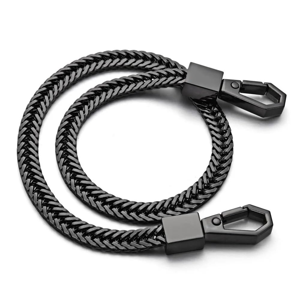 ERQIAO 41CM Long Key Chains Wallet Belt Trousers Hipster Pant Jean Keychain Clip Anti-lost Rock Punk Keyring Jewelry For Men Car(Black)