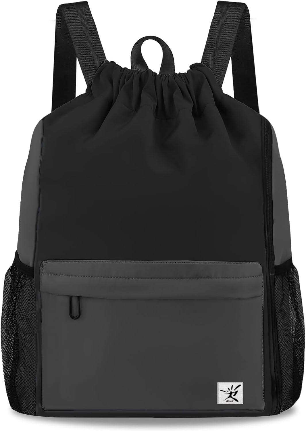 Drawstring Backpack with Mesh Pockets String Gym Bag Sackpack Sandproof Water Resistant Beach Backpack for Men Women Drawstring Backpack with Mesh Pockets String Gym Bag Sackpack Sandproof Water Resistant Beach Backpack for Men Women