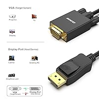 Vista 7 de Adaptador de DisplayPort a VGA, Benfei DP DisplayPort a VGA, cable de 6 pies, macho a macho chapado en oro compatible con Lenovo, Dell, HP, ASUS