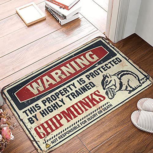 Tapis d'extérieur d'avertissement 50x80 cm pour entrée de maison protégée