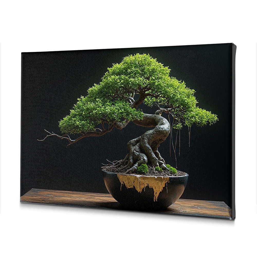 Tableau de Pâques bonsaï aux racines complexes art mural chic - 5