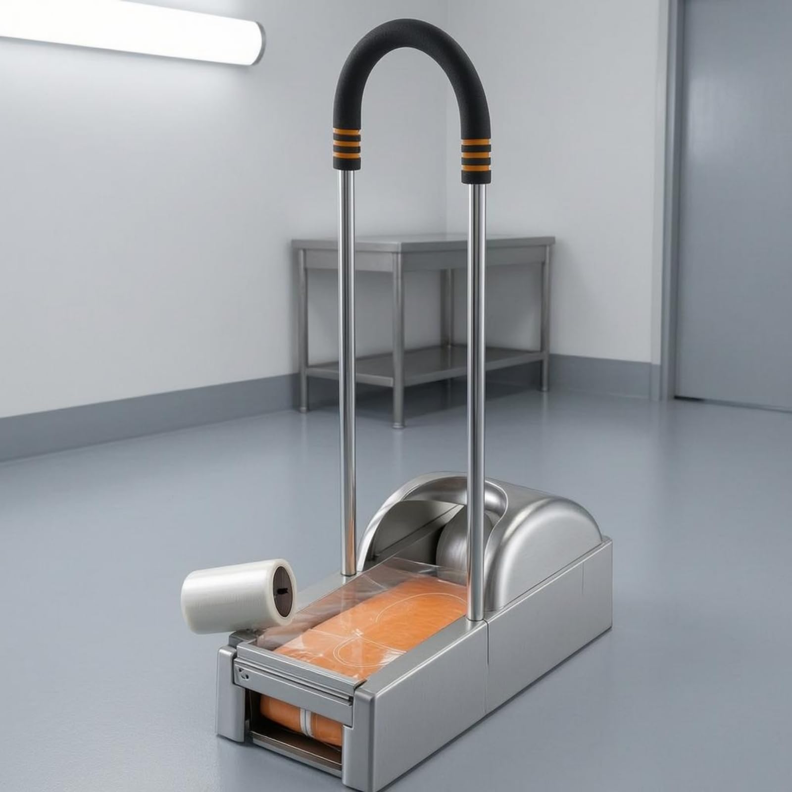 Qianly Máquina Automática Cubrezapatos Mango Equipo Sanitario Compacto Accesorio Doméstico para Interior, Champán