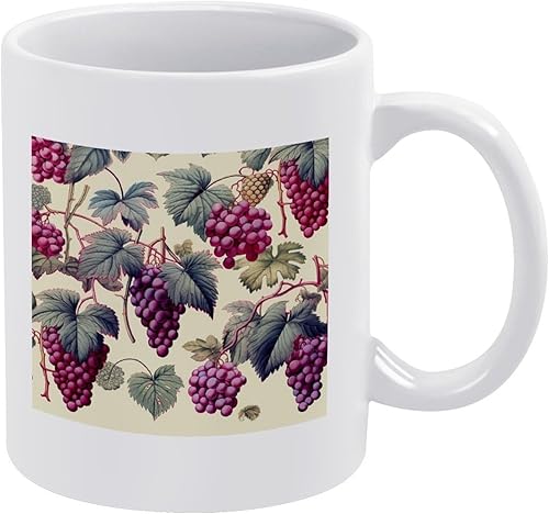 Taza de viaje vintage de uva para café, diseño de racimo de uvas, regalos personalizados para cumpleaños, día de la madre, Navidad