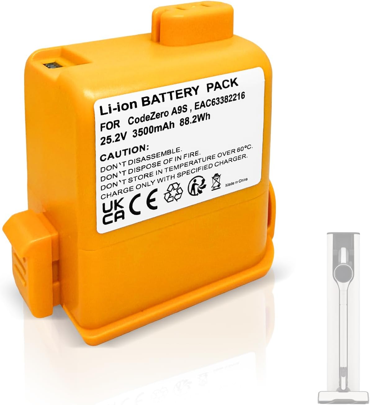 Replacement Battery for EAC63382214 EAC63382216,2406_A9X_LITE, Compatible with LG CordZero Q3, A7, A9S, A9K, A9X & A9komp A9S-LCD 250W/280W/320W, A9-CORE1S, A9X-AUTO/Prime/STEAM Models,etc