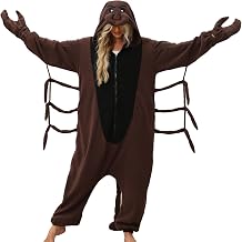 Unisex Adult Scorpion Costume Bug Onesie Pajamas Halloween Costumes Cosplay Sleepwear for Women Men