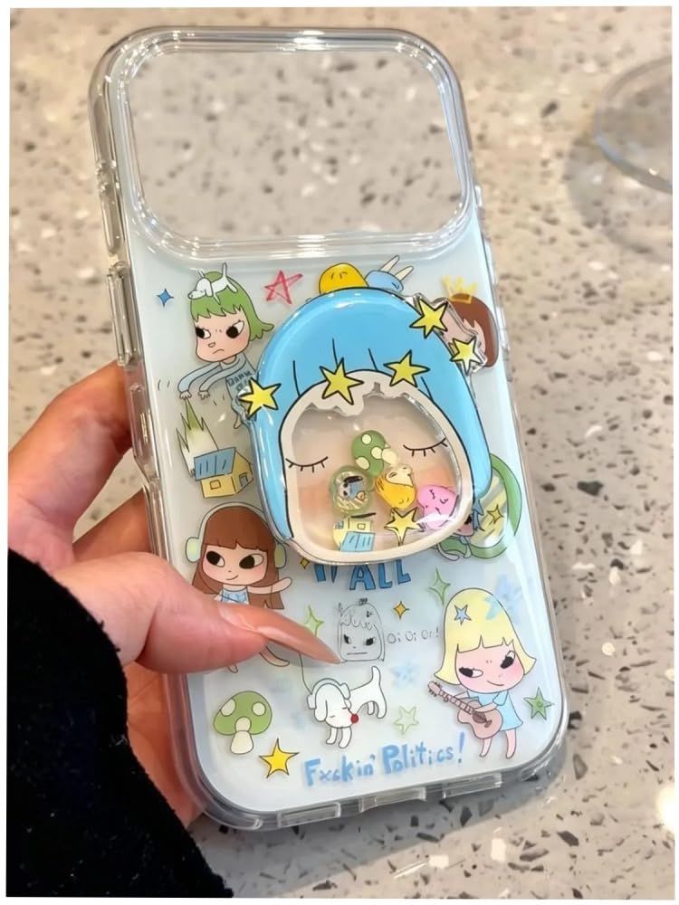 Amazon.co.jp: 奈良美智 スマホケース 日韓風 ブルー なら よしとも