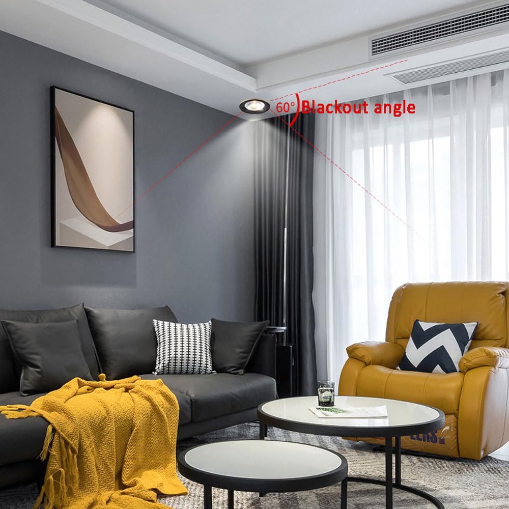 Oświetlenie wpuszczane LED, ściemnialne, lampa sufitowa LED 5 W/7 W, 3 temperatury barwowe w jednym, CRI95, listwa maskująca z szczotkowanego mosiądzu, lampa sufitowa LED,B-7W