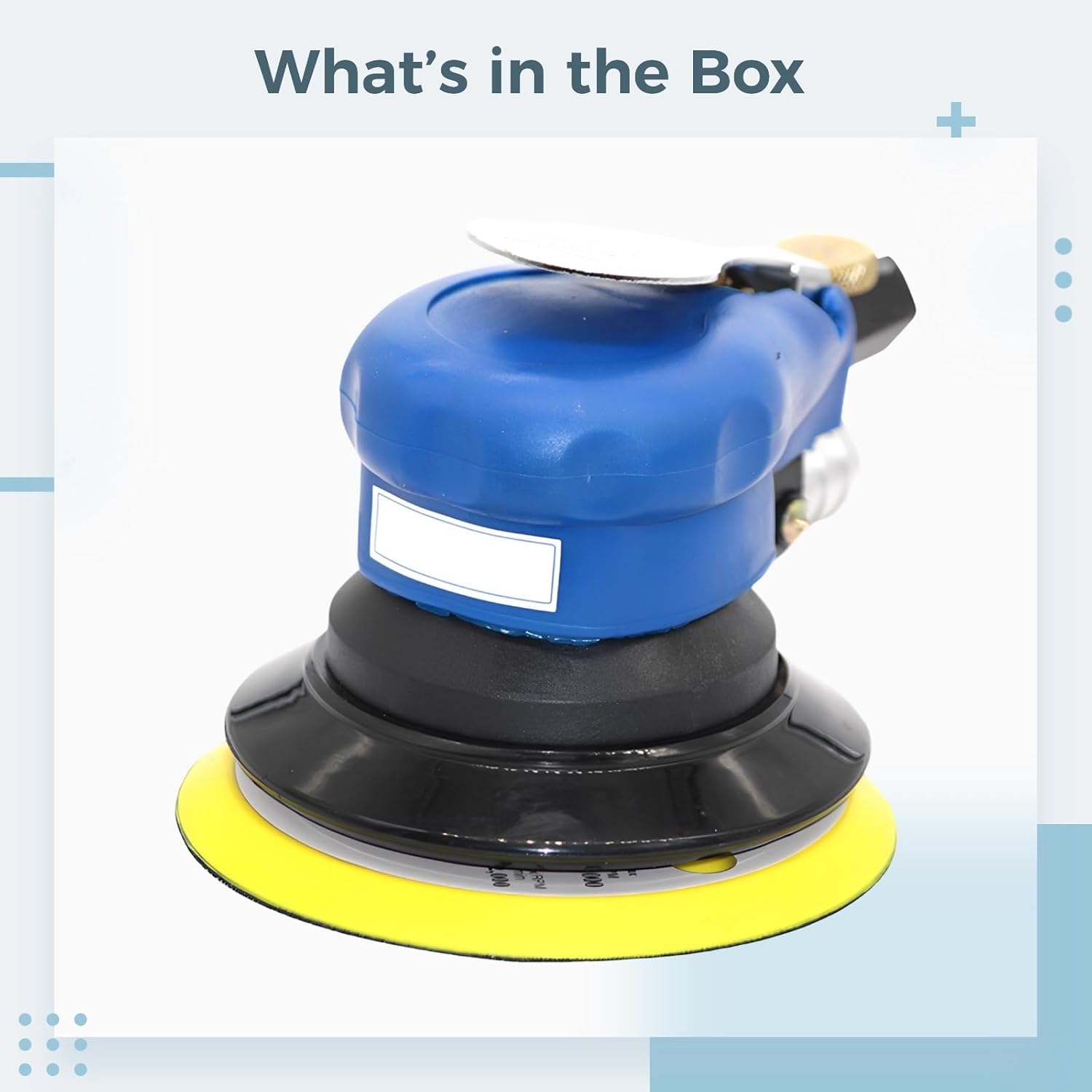 5 In / 125 Mm Pneumatic Orbital Sander For Auto Body, Industrial Grade Palm Sander For Woodworking