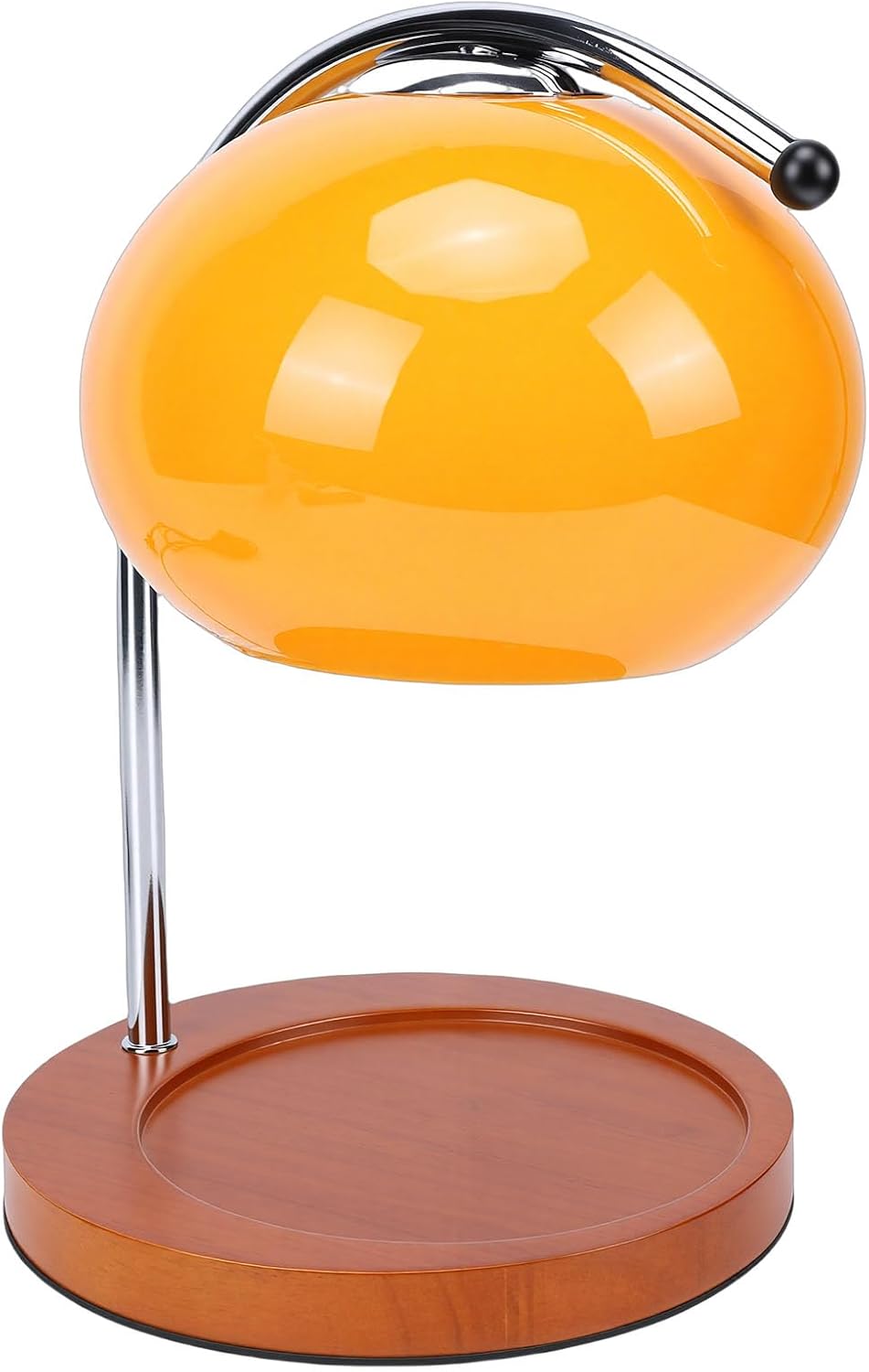 Candle Warmer Lamp, Adjustable Temperature and Brightness Dimmable Wax Melter Warmer Desk Lamp, Glass with Orange Glass Lampshade for House Warming Gift Home Decor (Orange)