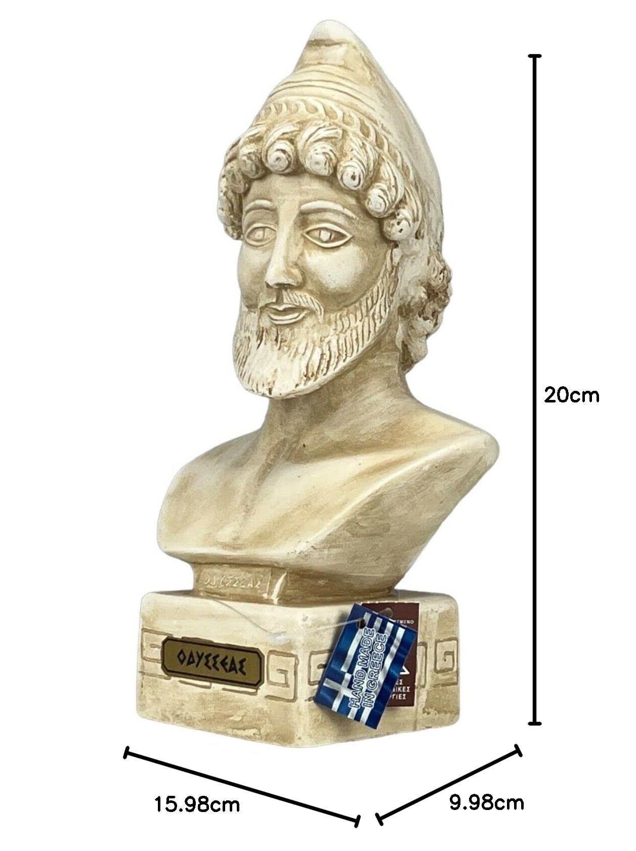 Odysseus Griechischer König von Ithaca Büste Trojan Kriegshelden Steinguss Statue Skulptur