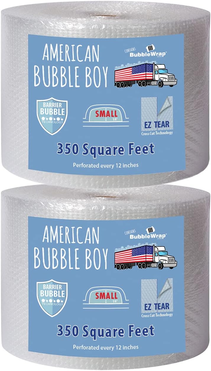 Official Sealed Air Bubble Wrap - American Bubble Boy (700' Small Bubble Wrap)