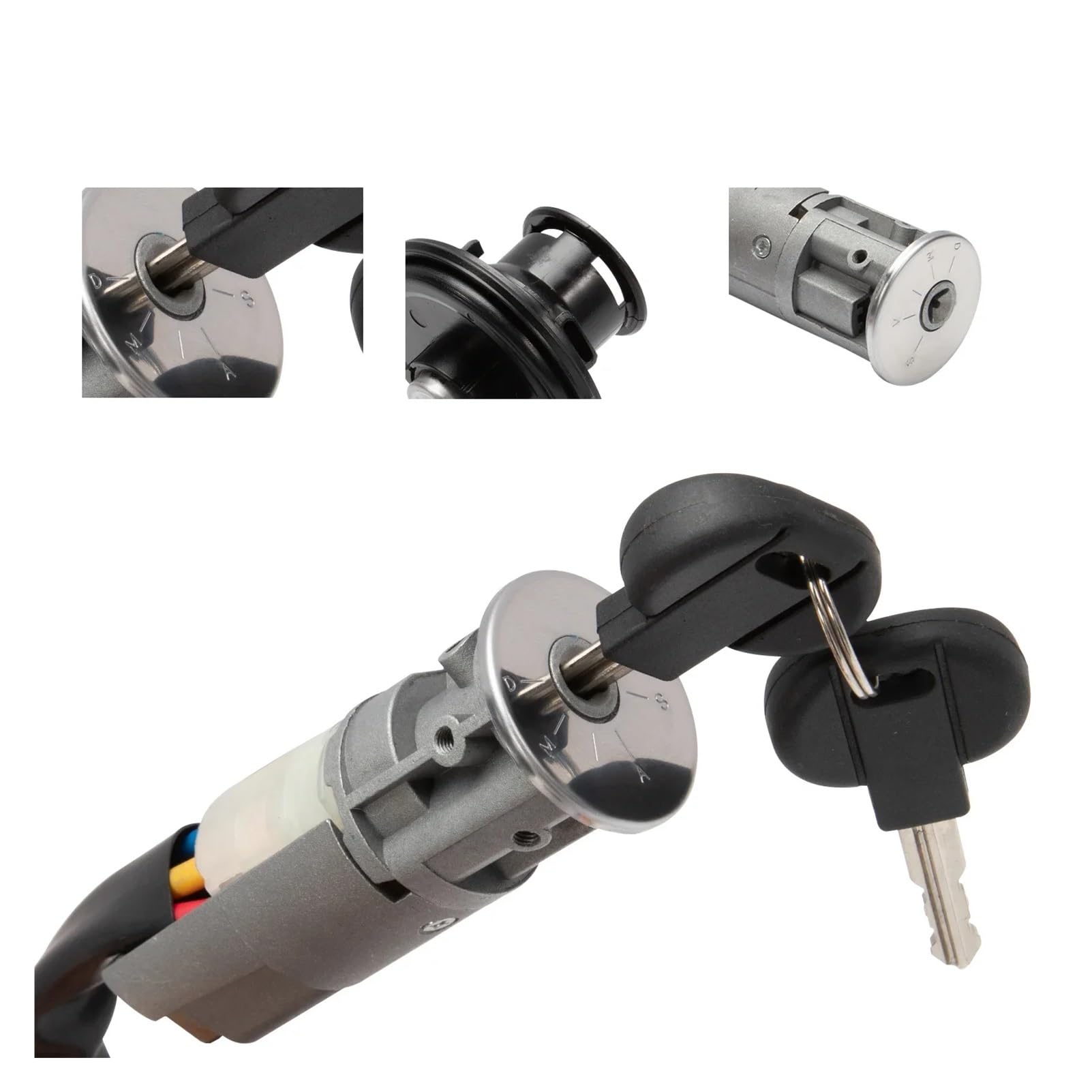 Juego de Cerradura Kit de Interruptor de Encendido 4162F4 4162L9 4162S1 4162-S1 Apto for Citroen Jumpy Apto for Peugeot Expert Apto for Fiat Scudo Barriles de Cerradura de Puerta