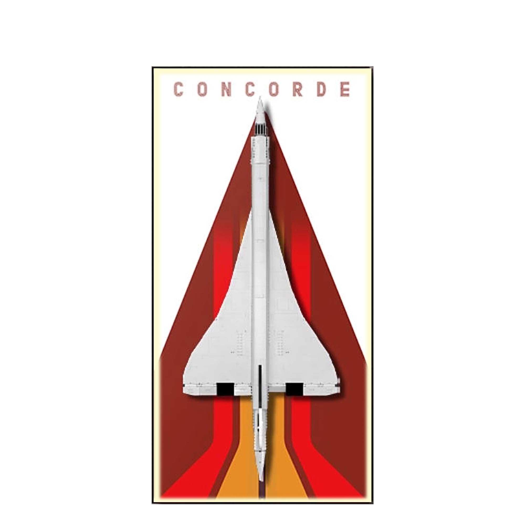 Display Wallboard for Lego 10318 Concorde - Wall Mount Display Stand Art Wall Mount Frame for Concorde Building Set, for Concorde Enthusiasts - 60 x 120 CM (10318 USB LED Light A)