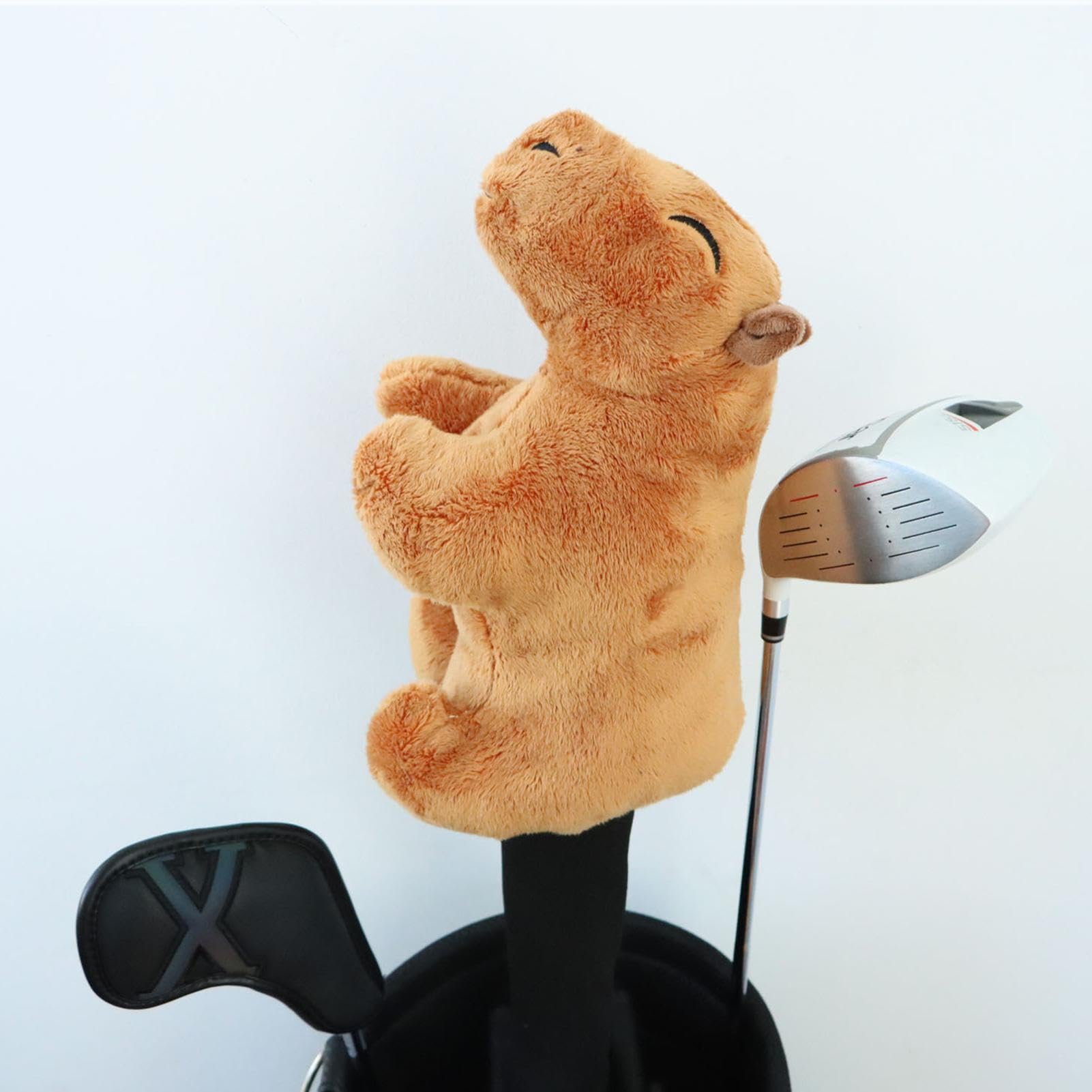 Golfschlägerhaube Capybara Golf Schlägerkopfhüllen Plüsch Golfschlägerhaube Golf Putter Cover Golf Driver Plüschbezüge Golfschläger Schutzhülle Plüschgewebe Putter Haube