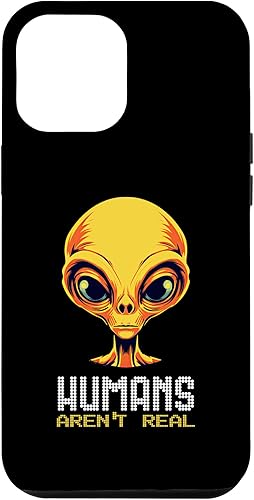 iPhone 13 Pro Max Humans Aren't Real Alien Head UFO Alien Face Space Case