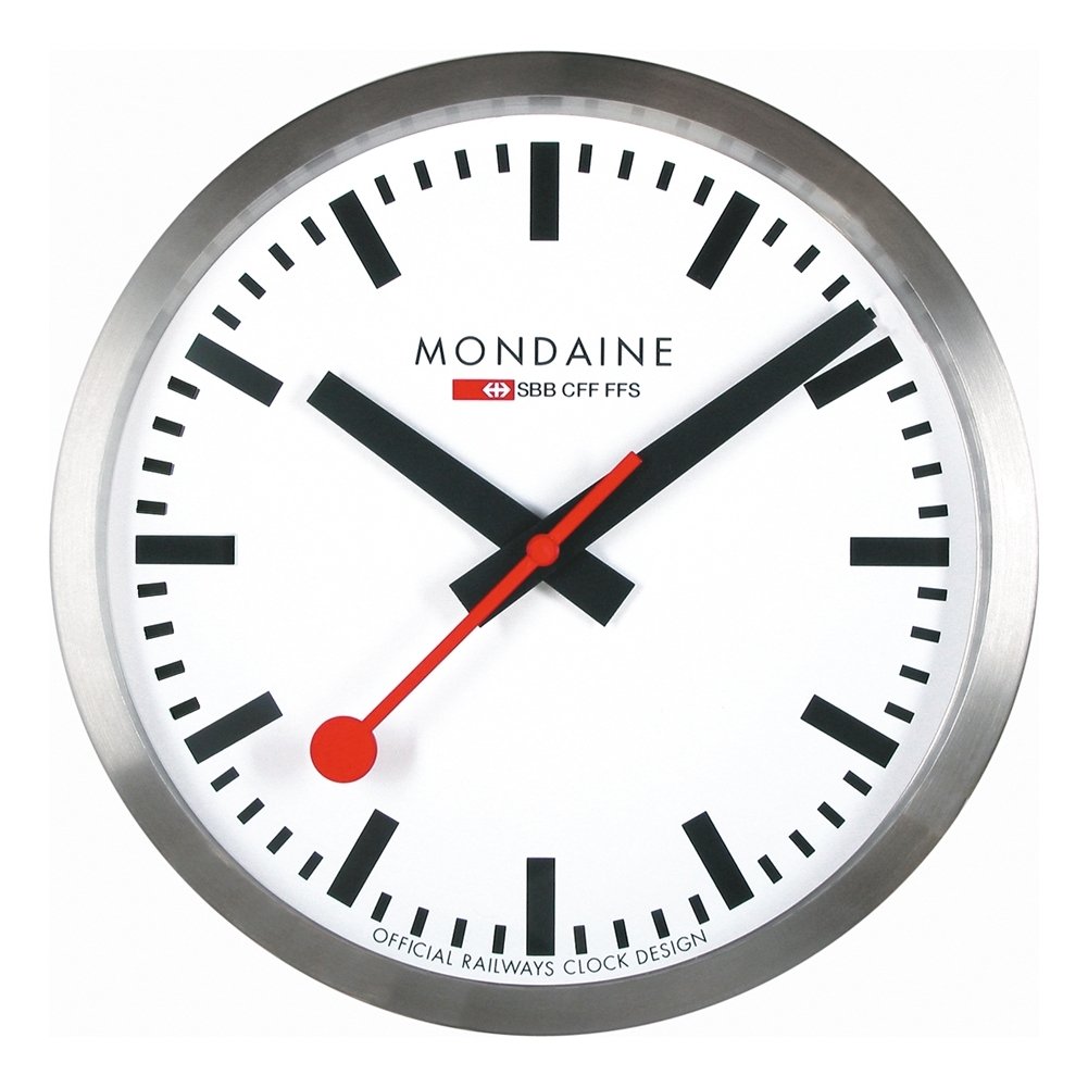 美品　モンディーン 掛け時計 ウォールクロック　MONDAINE 　レッド Amazon.co.jp: MONDAINE (モンディーン) 掛け時計 ウォール