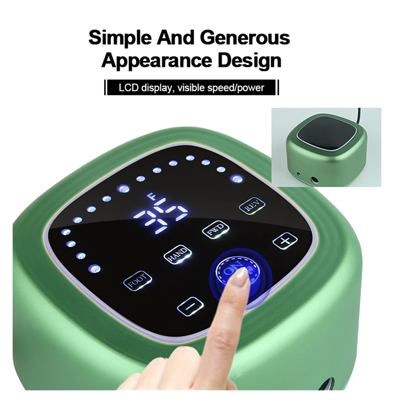 Limas de uñas eléctricas Torno de uñas 75 W 35000 RPM Taladro de uñas eléctrico Potente máquina de manicura Fresadora de uñas de Alta Velocidad Lijadora de uñas