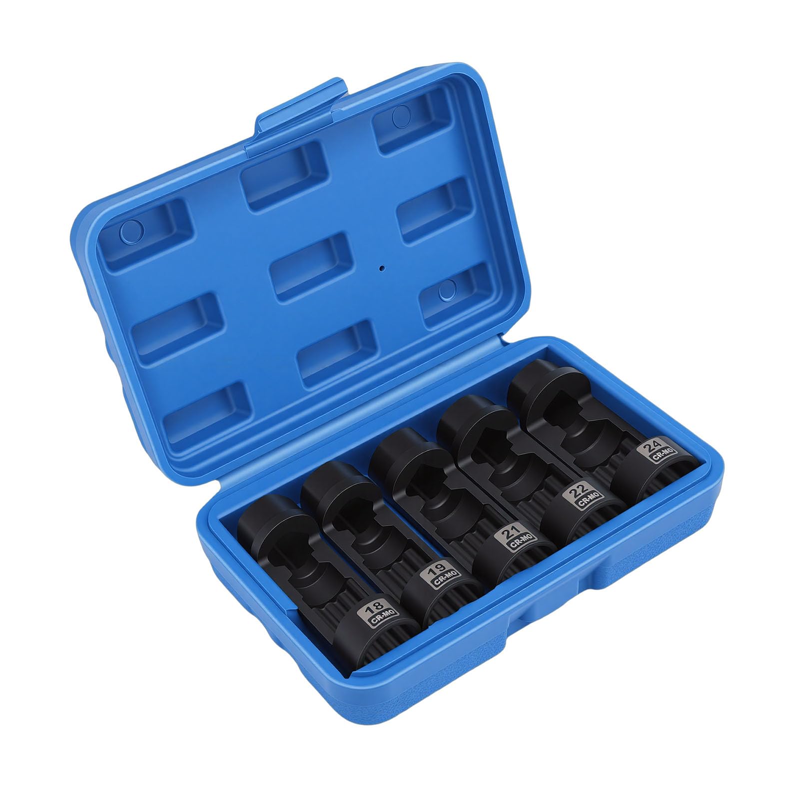 Set di Bussole per Dadi Puntone, Set di Bussole a 12 Punti CR MO, di per Sospensione con Attacco da 18 Mm, 19 Mm, 21, 22, 24 e 1/2 Pollice, Ideale per la Rimozione e la Sostituzione del