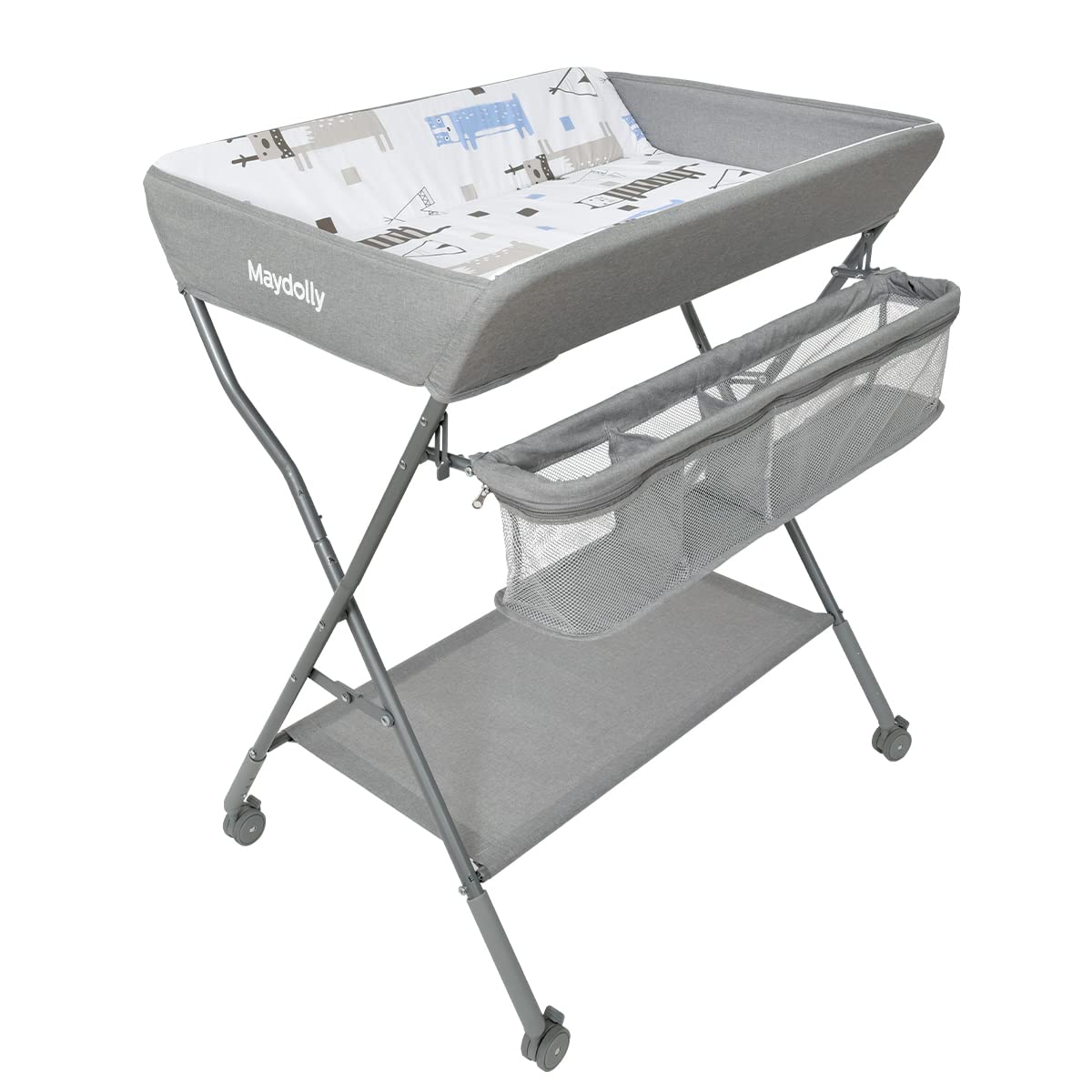 Buy Baby Changing Table with Wheels, Maydolly Portable Adjustable