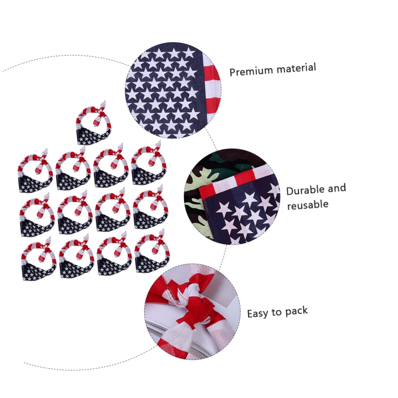 VICASKY Hip-hop Headwear Usa Flag Cycling Bandana Fashion Creative Headband for All Ages