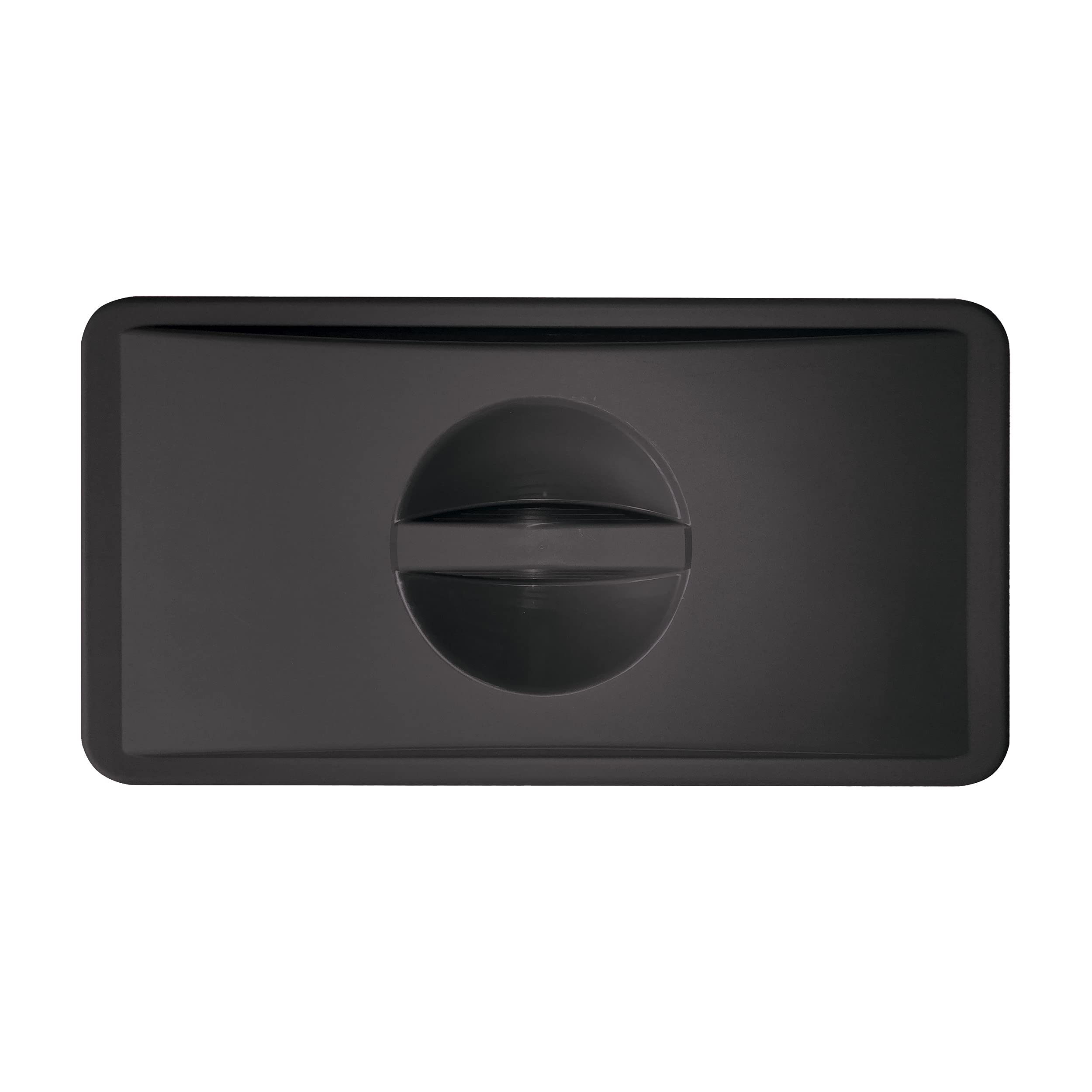 Contenedor de Residuos Zeus 65L Negro con Tapa Cerrada y Ruedas – Plástico Resistente, Encajable, Asa Ergonómica, Ideal para Desechos Generales y Colectividades | Denox