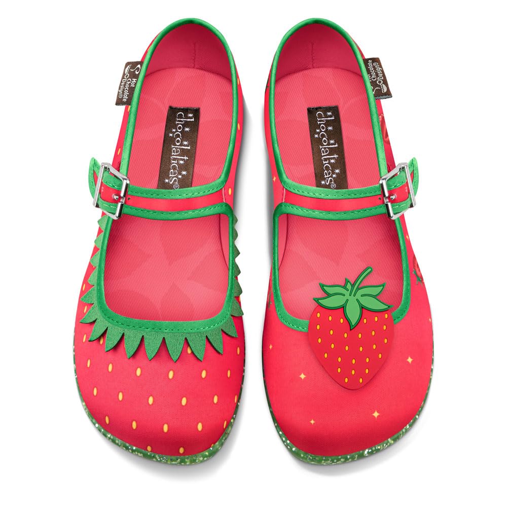 Hot Chocolate Design Chocolaticas Funky Canvas Women's Mary Jane Flat Shoes — view 100