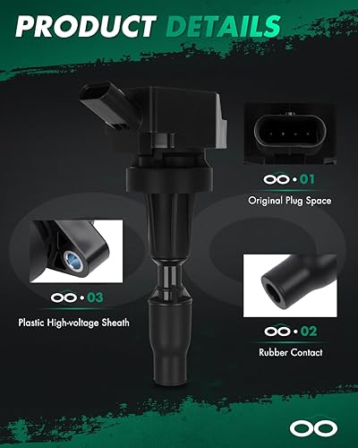 Vista 838 de SCITOO 1 bobinas de encendido con 4 bujías de iridio para Chevrolet 2011-2015 Cruze 1.4L 2016 Cruze Limited 1.4L 2012-2020 Sonic 1.4L 2013-2021 Trax