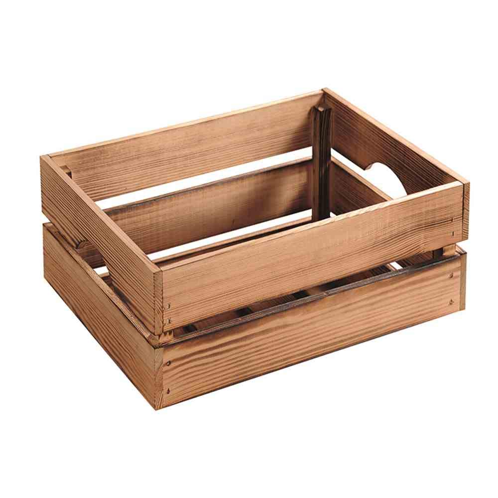 KESPER Aufbewahrungsbox 69404 – Geflammt, FSC-Kiefernholz, mit Tragegriffen