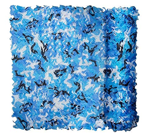 Filet de camouflage bleu renforce anti uv avec maillage durable 10x15m