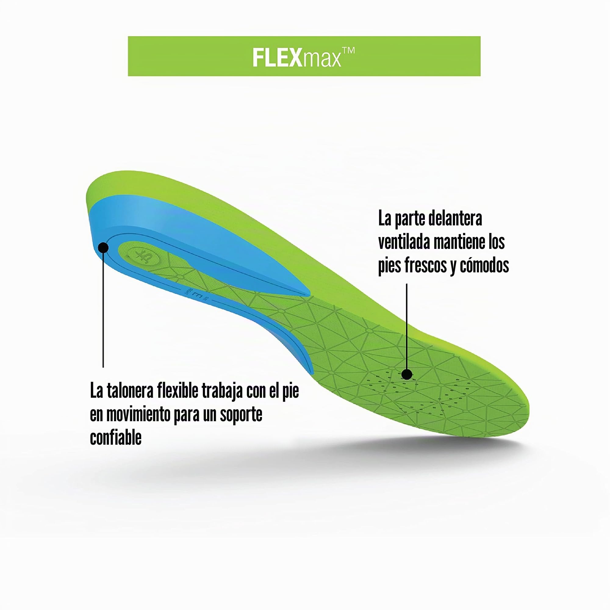 Superfeet - Plantillas FLEXmax Comfort Cushion - Plantillas de Espuma Recortables para Zapatillas de Deporte y Andar - EU 39 – 41 | Plantillas de Espuma Recortables, Espuma Aerospring de 5 Mm, Soporte Flexible del Talón con Antepié Ventilado