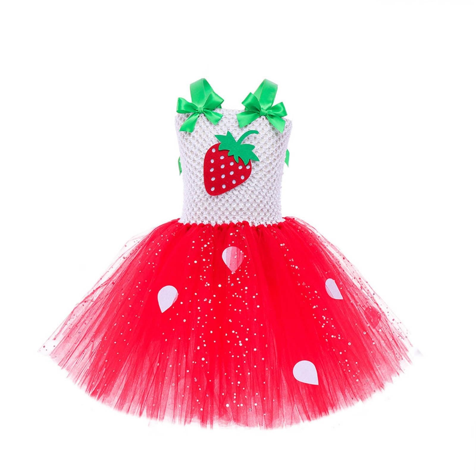 Generisch Vestido de verano para niña, diseño de dibujos animados, para fiestas infantiles, actuaciones, cosplay