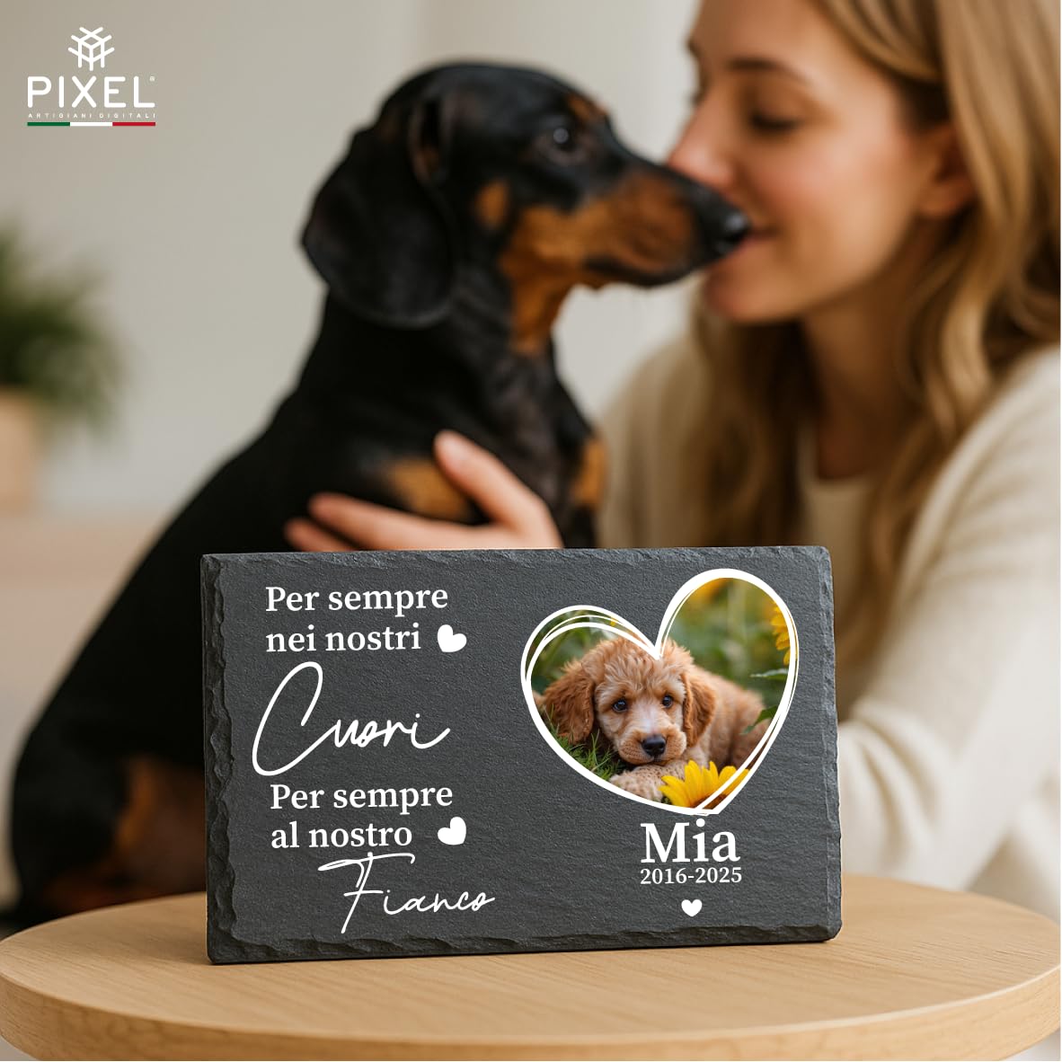 Portachiavi con foto personalizzata per cani da compagnia I